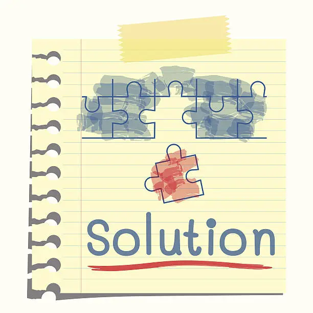 Vector illustration of Solution