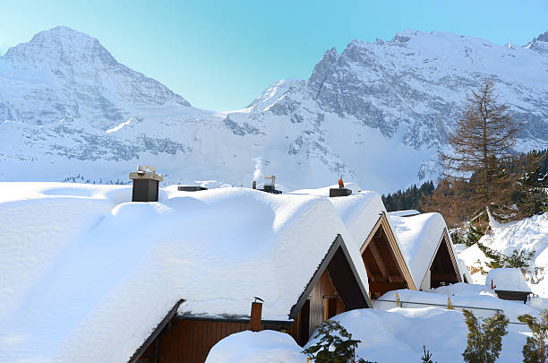istock Muerren, famous Swiss skiing resort 455203823