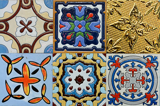 istock Portuguese Spanish Moroccan style vintage ceramic tile 455204837