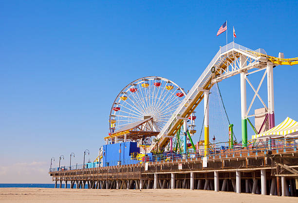 muelle de santa monica - santa monica pier fotos fotografías e imágenes de stock