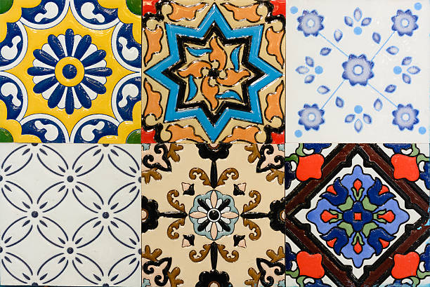 istock Portuguese Spanish Moroccan style vintage ceramic tile 455214887