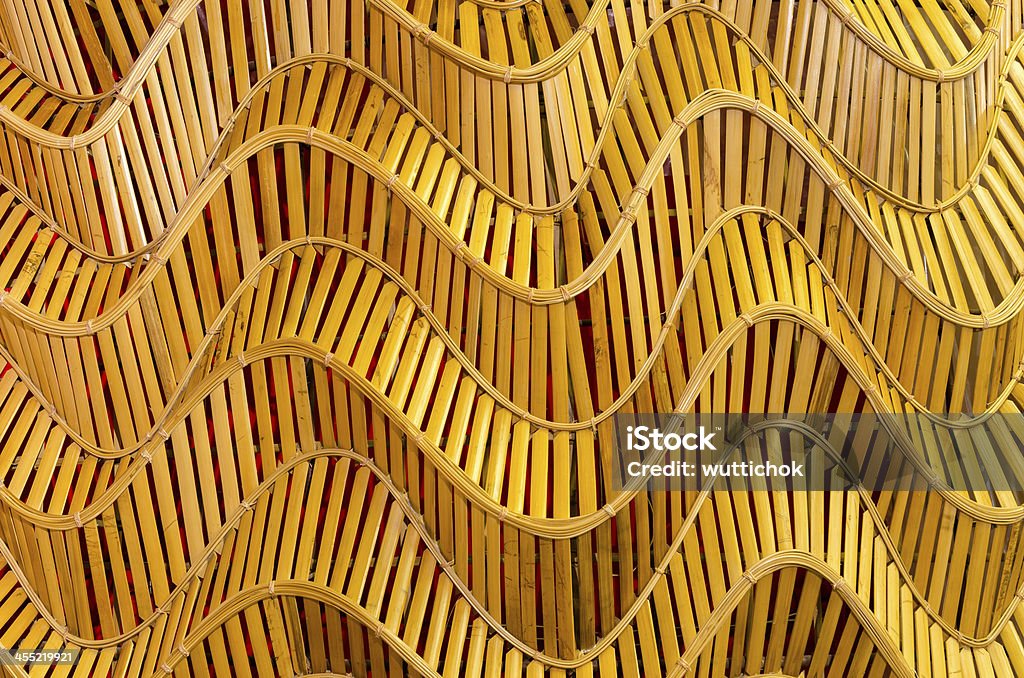 nature background of brown handicraft weave texture bamboo surface modern style pattern nature background of wave brown handicraft weave texture bamboo surface for decorative wall Abstract Stock Photo