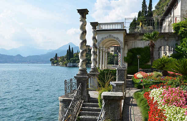 istock View to the lake Como from villa Monastero. Italy 455222607