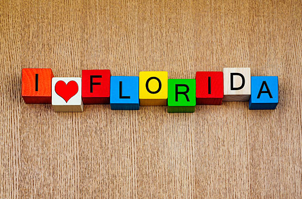 adoro florida-vacanza, america - florida orlando welcome sign greeting foto e immagini stock