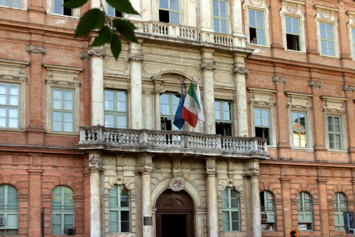 Seville, Spain - 7th April 2022 The Colombia Pavillion, designed by Jose Granados as part of the 1929 Ibero-American Exposition, now the Colombian Consulate-General in Seville, Spain