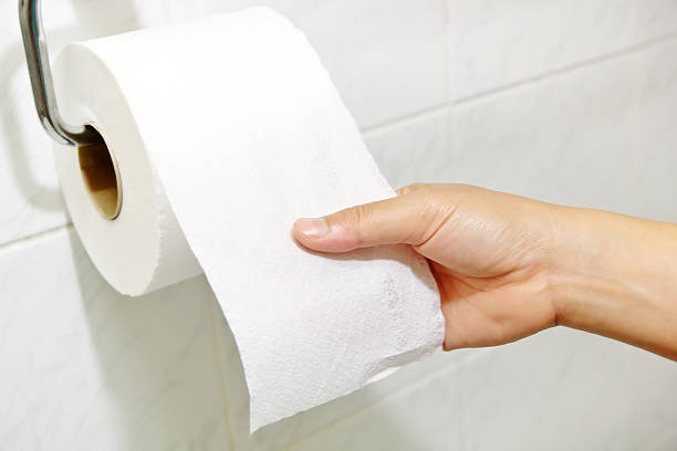Toilet paper Woman hand holding the roll of toilet paper toilet paper photos stock pictures, royalty-free photos & images
