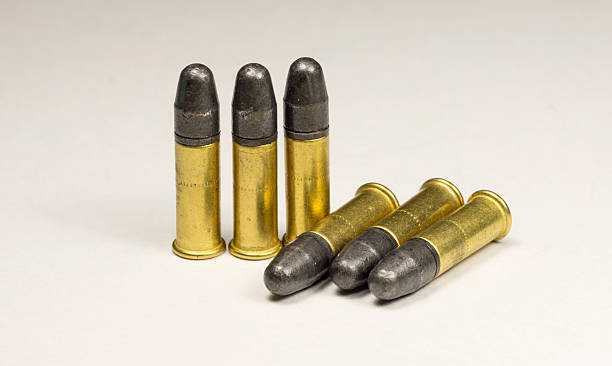 istock Caliber .22 Long rifle Rimfire Ammunition on white 455241315