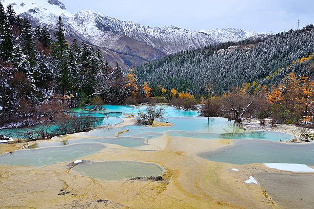 istock Huanglong colorful pond 455245505