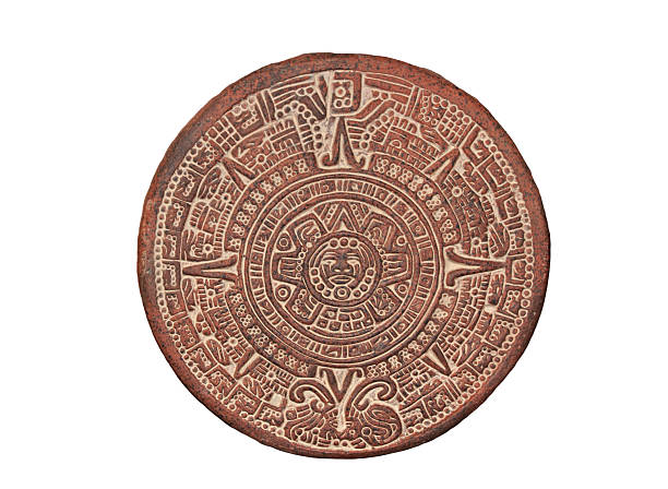 Aztec Calendar Stone An Aztec Calendar Stone dedicated to the Sun god Tonatiuh in (circa 1479 AD). tonatiuh stock pictures, royalty-free photos & images