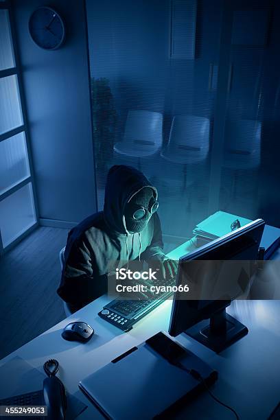 Hacker Stealing Data From Computer Stock Photo - Download Image Now - Computer Crime, Computer Hacker, Security