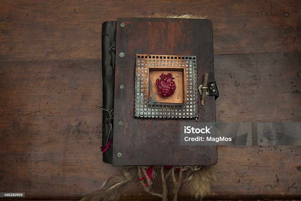 Strange book Strange book on the table Antique Stock Photo