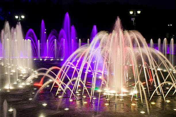 istock Moscow, illuminated fountains 455251603