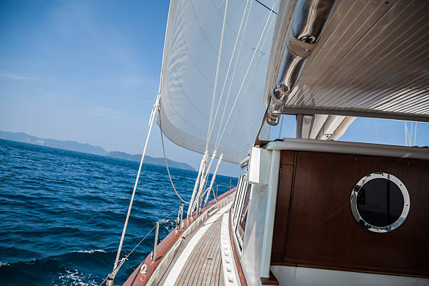 istock Luxury Yacht at Sea 455252083