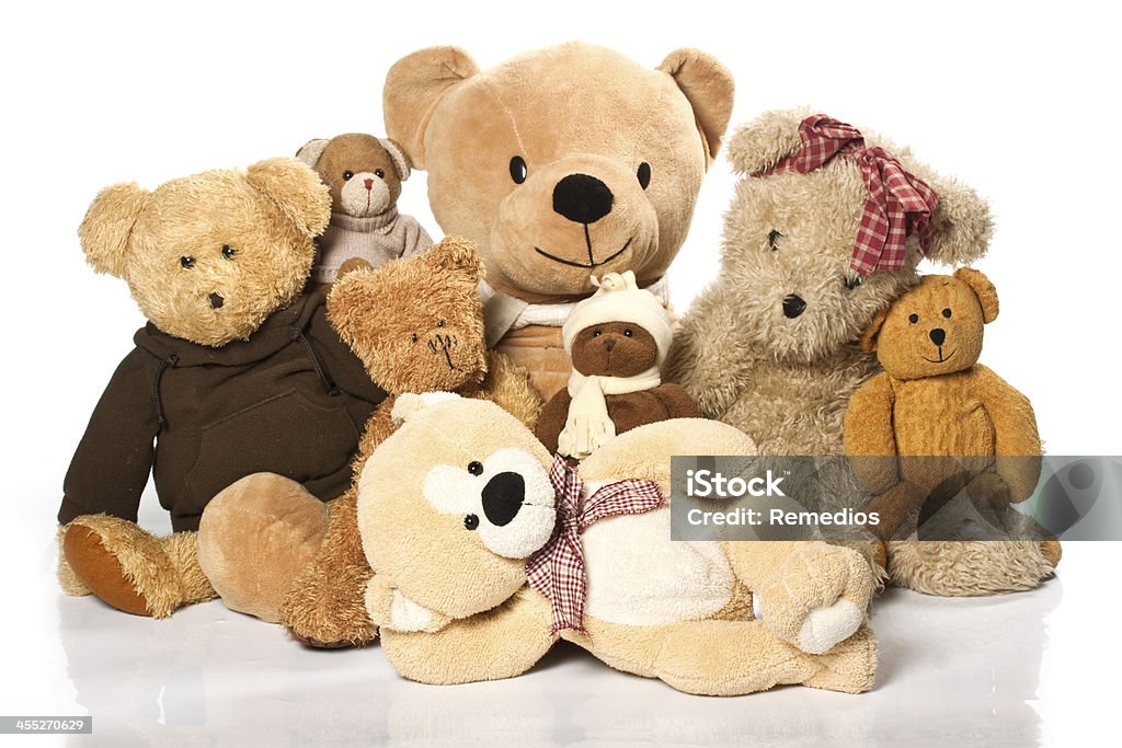 Teddy-bear isolated on a white background Stuffed Toy Stock Photo