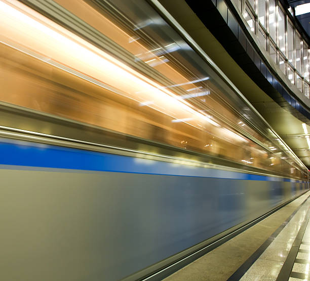 istock vanishing colorful high-speed train in motion 455273483