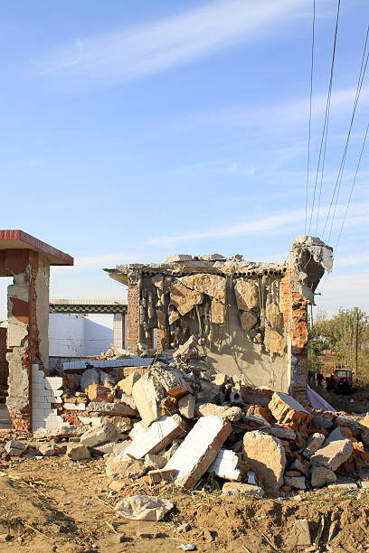 istock wreck of the wall after earthquake disaster 455274379