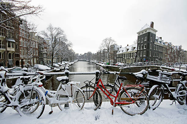 istock Amsterdam in winter the Netherlands 455274395