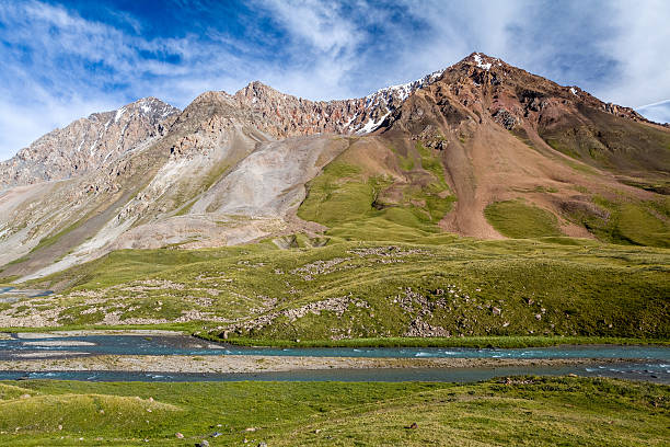 Jil-Suu river in Kyrgyzstan stock photo