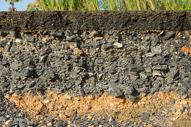 istock Section of asphalt road. 455285057