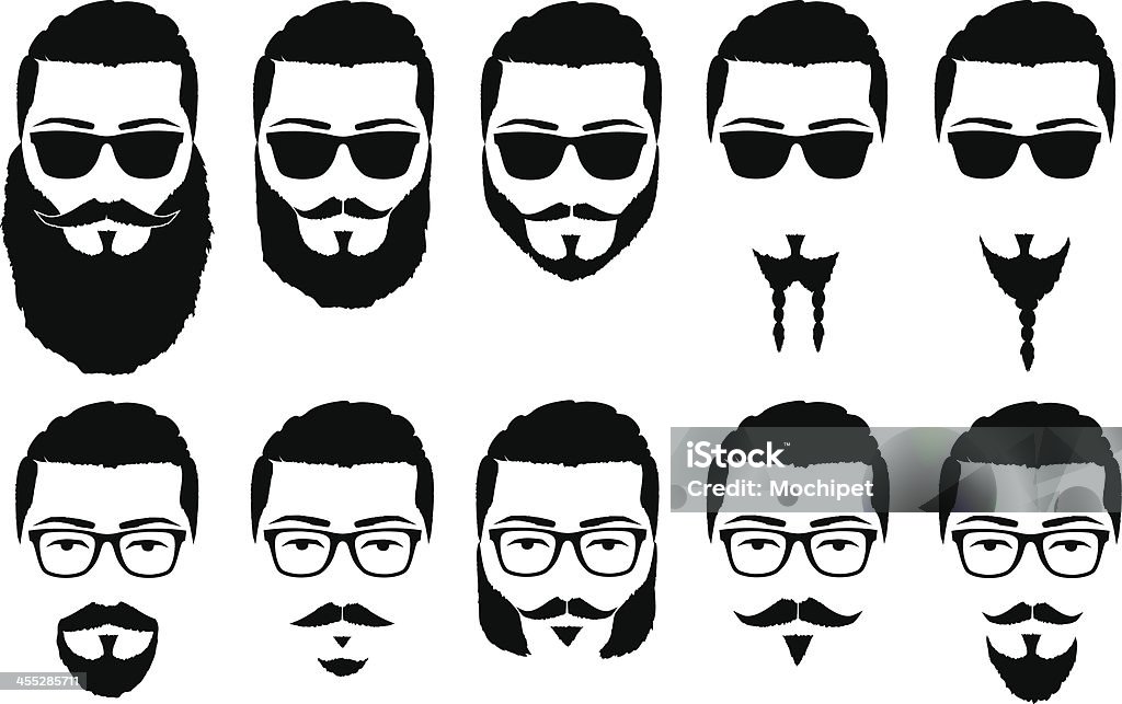 La moustache et Barbe - clipart vectoriel de Bouc libre de droits