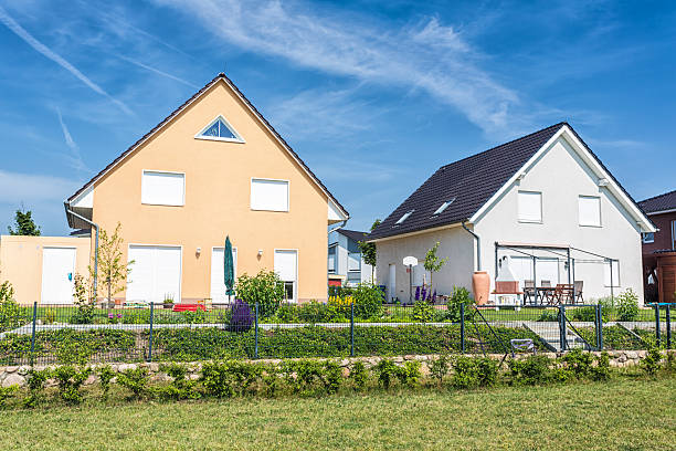 istock Residential Homes with garden 455292801