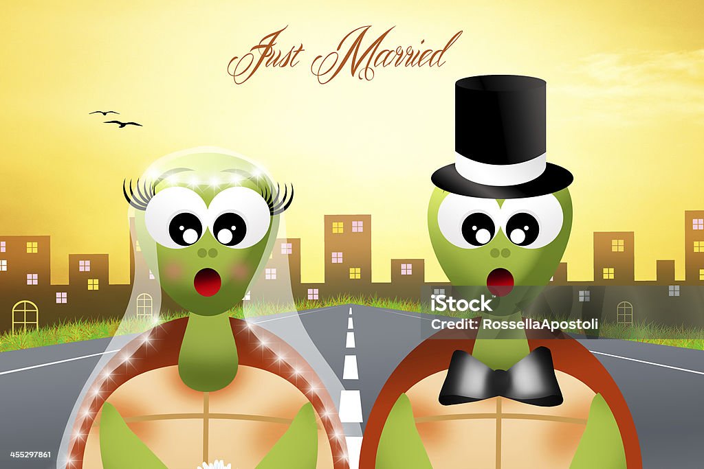 Married Turtle Wedding Of Turtles Stock Illustration - Download Image Now - Animal ...