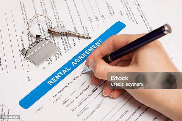 Rental Agreement Form Stock Photo - Download Image Now - Application Form, Tenant, Lease Agreement