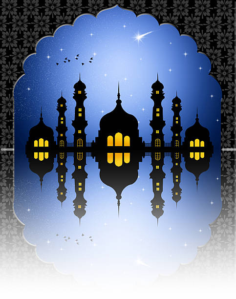 Mosque illustration of the Mosque muhammad prophet stock illustrations