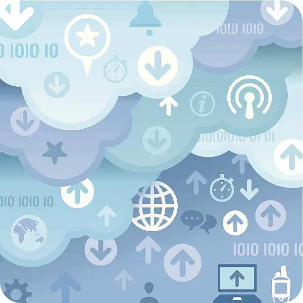 Vector illustration of Cloud Computing