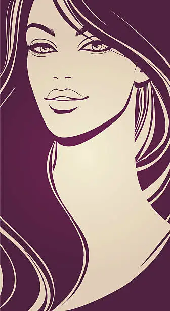 Vector illustration of Hair style  Icon