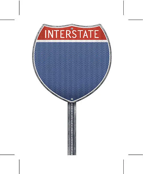 Vector illustration of USA interstate road sign