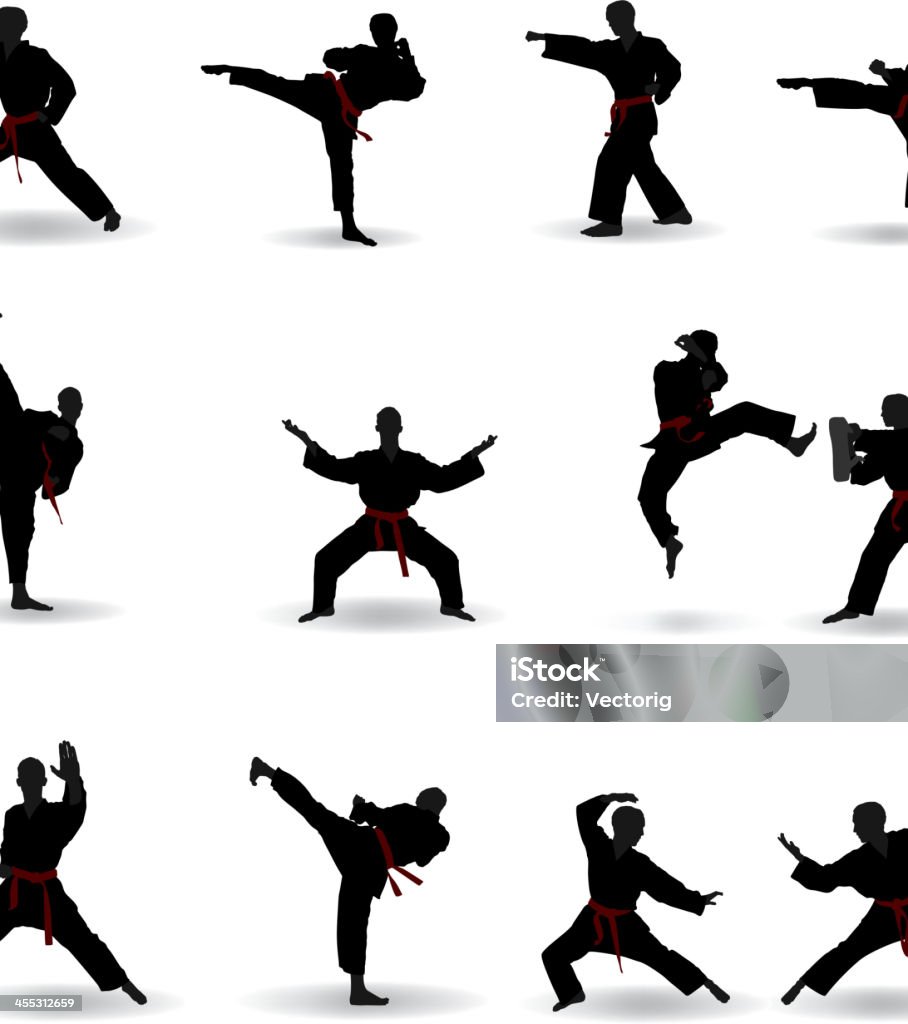 Martial Arts Martial arts Silhouette. Martial Arts stock vector