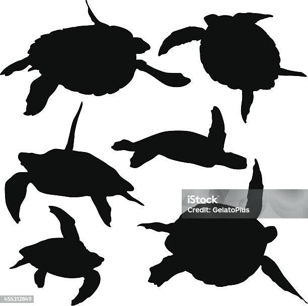 Sea Turtle Stock Illustration - Download Image Now - Sea Turtle, Turtle, In Silhouette