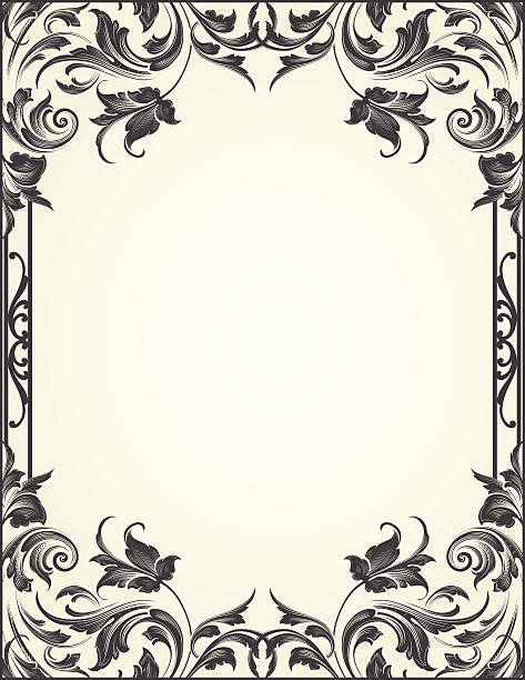 Blackleaf Flourish Frame vector art illustration