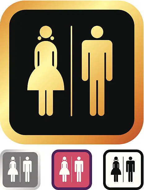 Vector illustration of Toilet sign