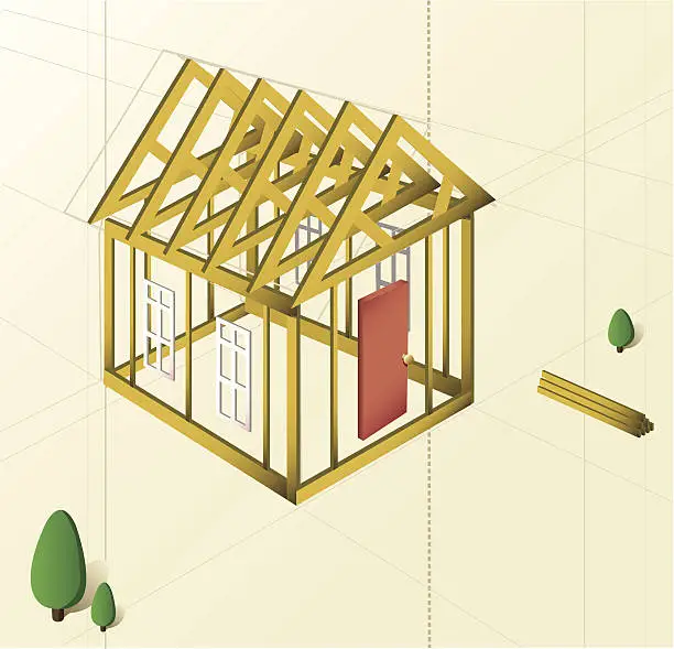 Vector illustration of Building a New House [vector]