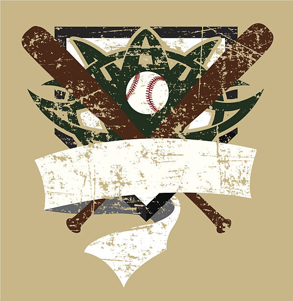 ilustraciones, imágenes clip art, dibujos animados e iconos de stock de campo de béisbol field, el bat, bola y placa de inicio - baseball baseball bat baseballs baseball diamond
