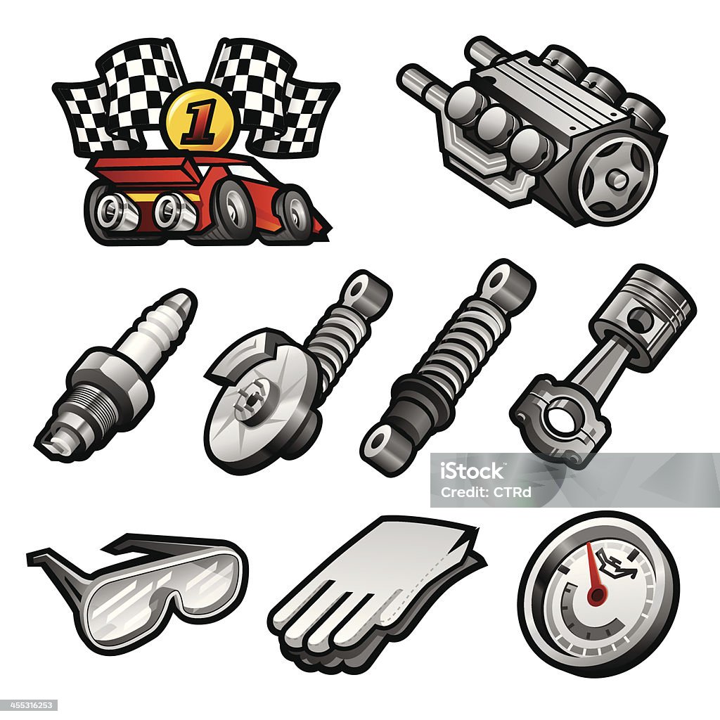 Automotive Symbole - Lizenzfrei Motor Vektorgrafik