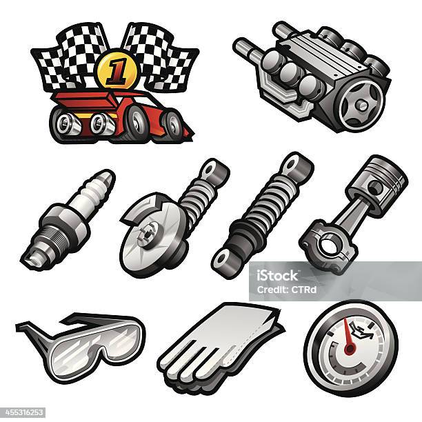 Automotive Symbole Stock Vektor Art und mehr Bilder von Motor - Motor, Auto, Stoßdämpfer