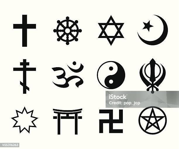 Símbolos Religiosos - Arte vetorial de stock e mais imagens de Religião - Religião, Símbolo, Símbolo Religioso