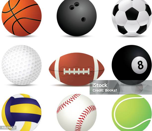 Sport Balls - Arte vetorial de stock e mais imagens de Voleibol - Bola - Voleibol - Bola, Voleibol - Desporto de Equipa, Esfera