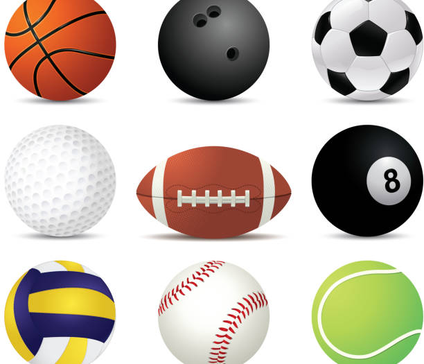 спортивные мячи - sport ball sphere competition stock illustrations