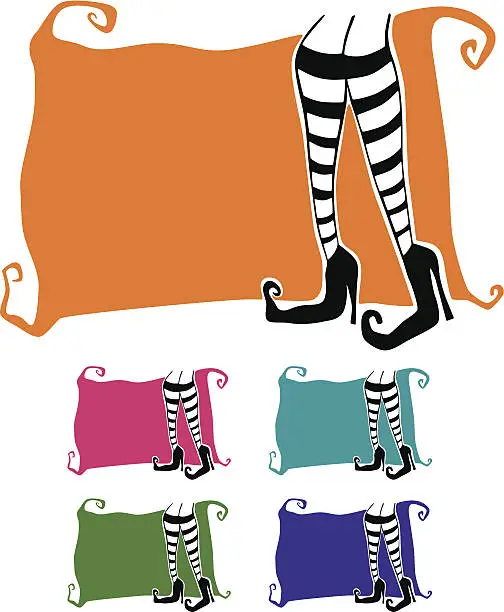 Vector illustration of Witch Leg Labels