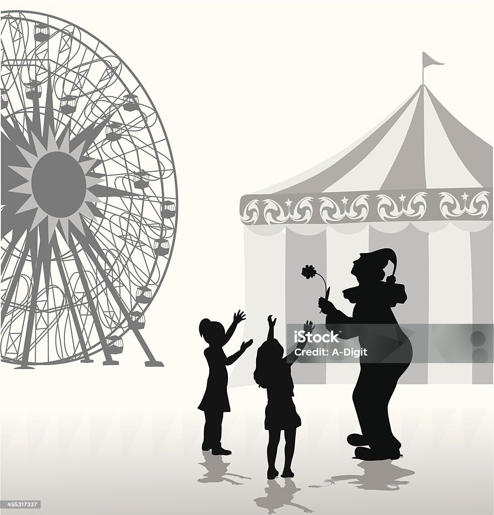 The Clown Vector Silhouette A-Digit Adult stock vector