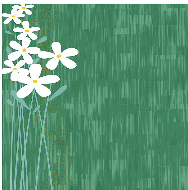 Abstract floral and green background vector art illustration