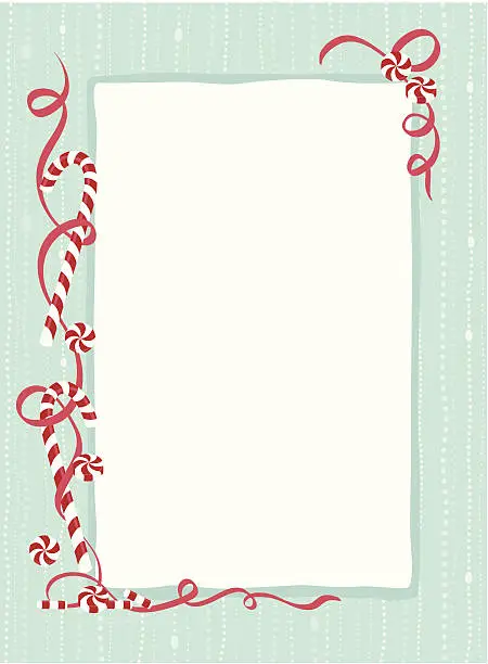 Vector illustration of Candy cane border
