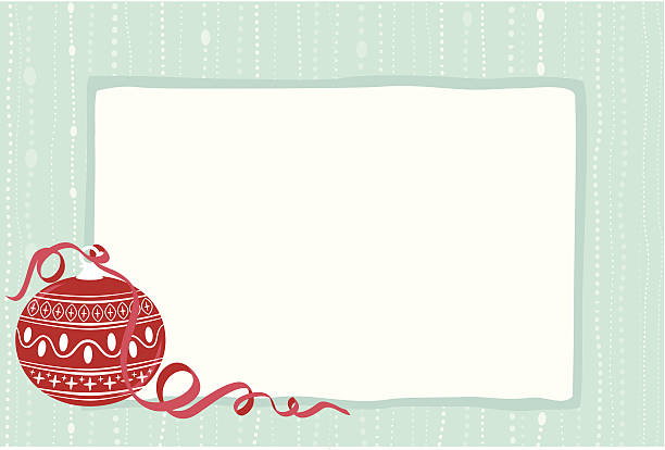 Christmas border with retro ornament vector art illustration