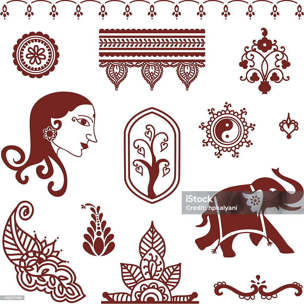 Mehndi Design Elements Stock Illustration - Download Image Now - Adult, Arrangement, At The Edge Of - iStock Mehndi Design Elements Stock Illustration - Download Image Now - Adult, Arrangement, At The Edge Of - iStock