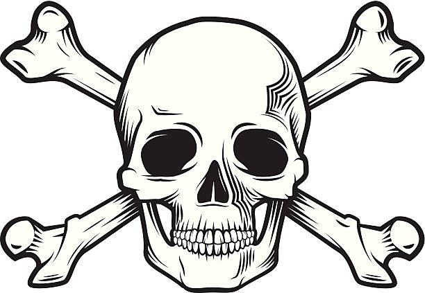 ilustraciones, imágenes clip art, dibujos animados e iconos de stock de huesos del cráneo y - tóxico