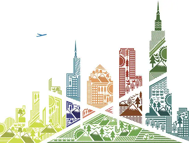 Vector illustration of creative city